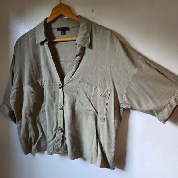 EUC LIKE NEW MOA MOA V NECK LOOSE FITTING SHIRT TOP SIZE LARGE - Picture 3 of 15